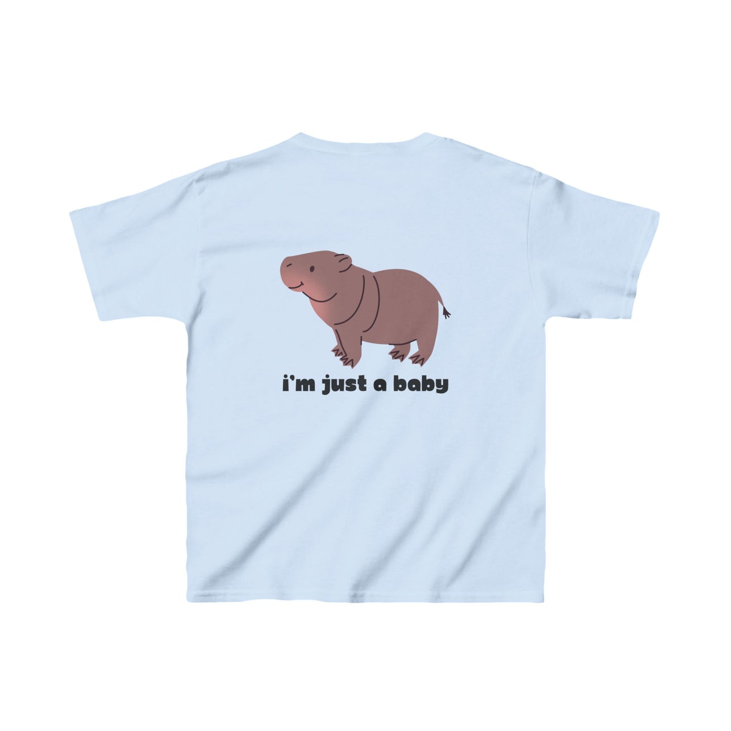 Moo Deng - I'm just a baby! Back Print - Kids Heavy Cotton™ Tee