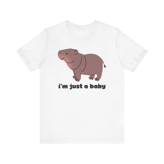 Moo Deng - I'm Just A Baby! Adults Unisex Jersey Short Sleeve Tee