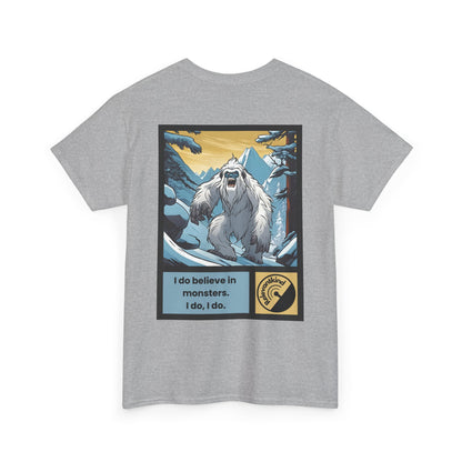 Yeti! Back Print - Unisex Adults Heavy Cotton Tee