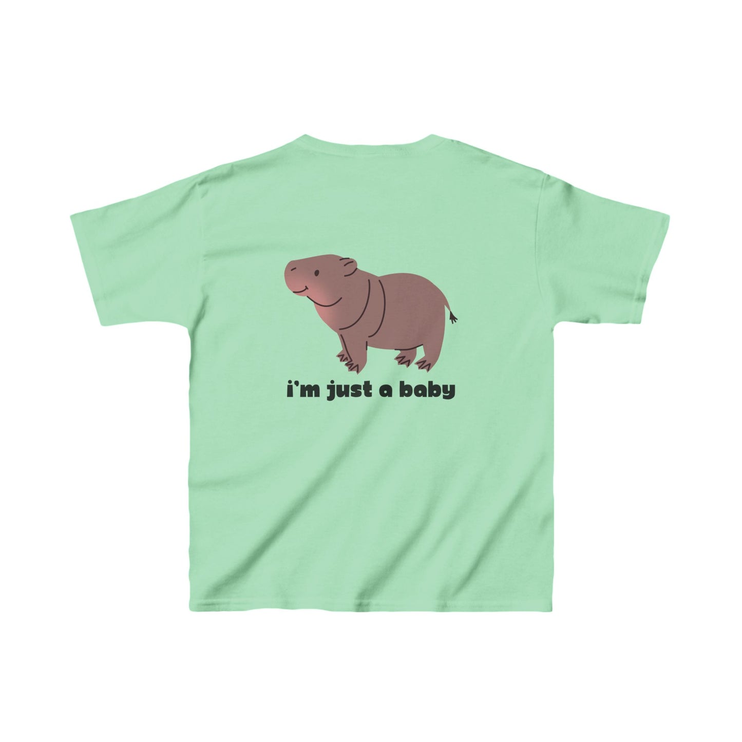 Moo Deng - I'm just a baby! Back Print - Kids Heavy Cotton™ Tee